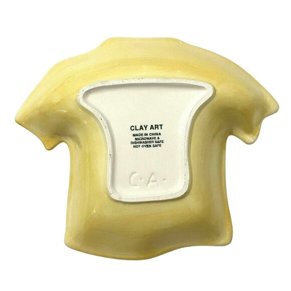 Clay Art Hawaiian Shirt Bowl Lot of 2 Tropical Home Decor Party Serving Pieces - Picture 3 of 5